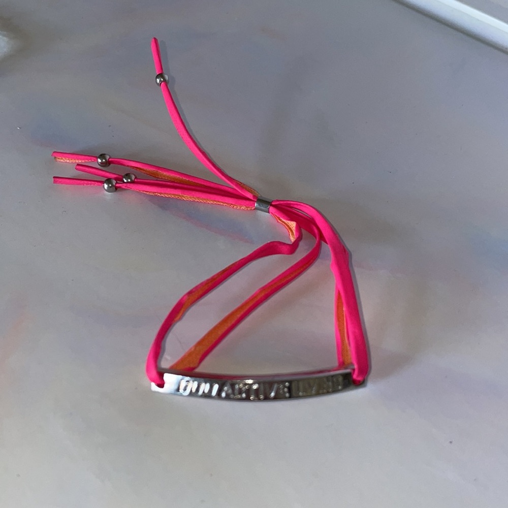 Lorna Jane hot pink active living bracelet